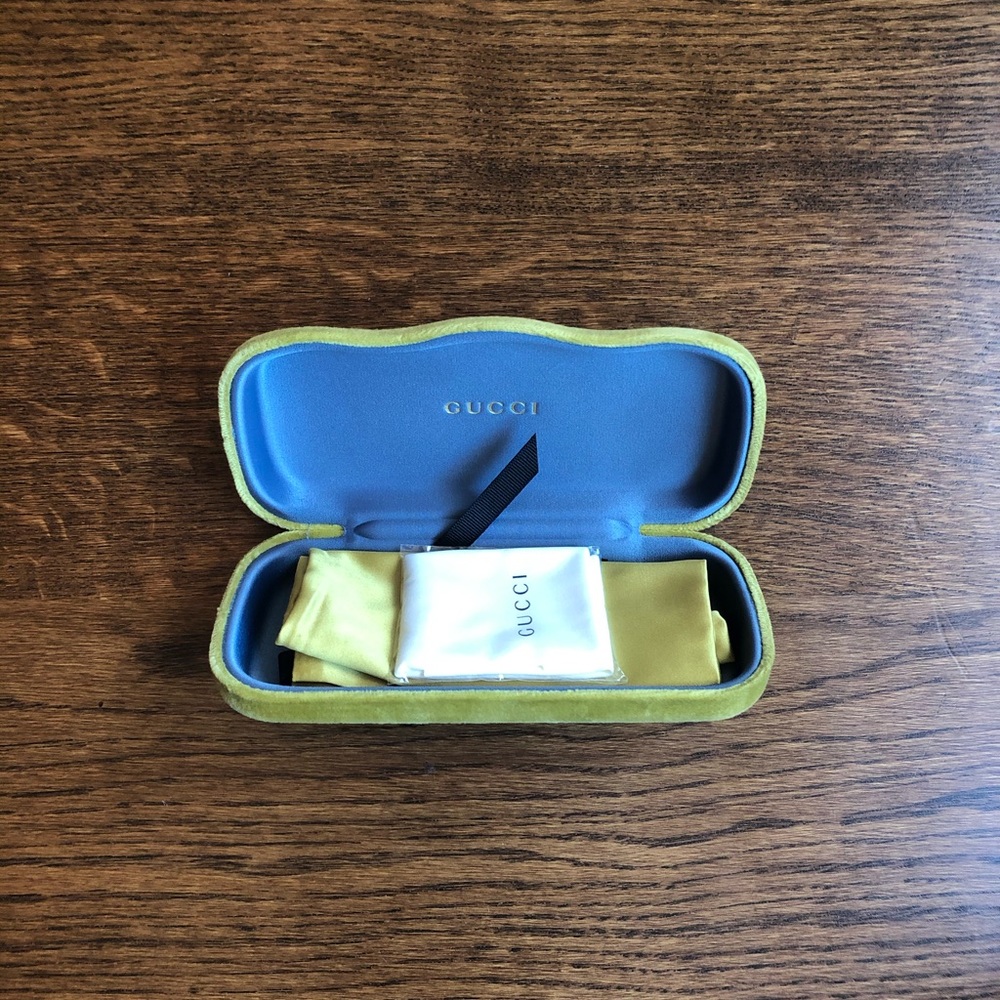 Gucci Green Velvet Eyeglasses Case